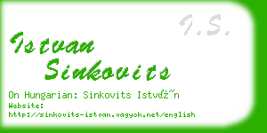 istvan sinkovits business card